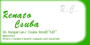 renato csuba business card